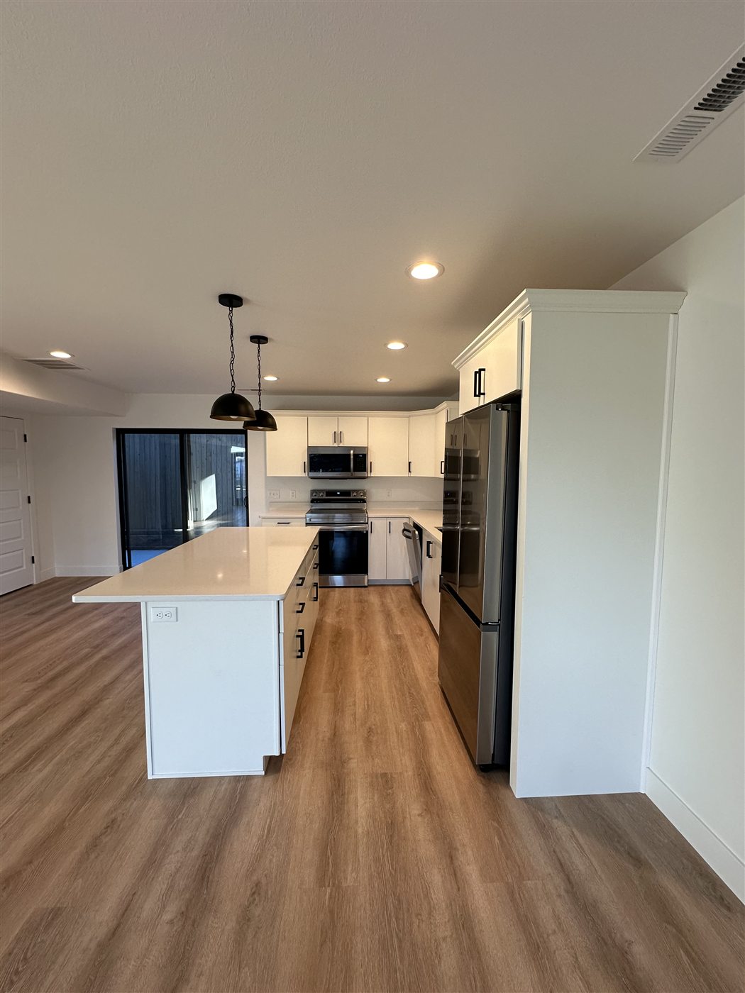 A finished custom home interior